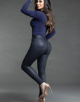 JEAN OCHENTERO EFECTO CUERO AZUL 1700