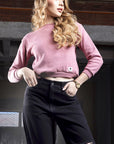 PANTALÓN NEGRO CON ROTOS ESTILO RECTO STRAIGH 1987-86