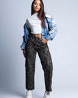 PANTALÓN ANIMAL PRINT ESTILO MOM FIT 2143-83