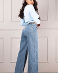 PANTALÓN ESTILO FLARE 2170-77 CON PEDRERÍA