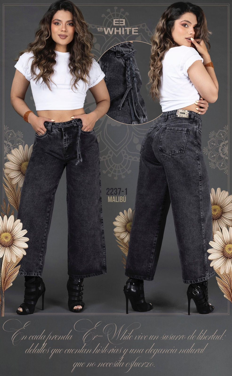 PANTALÓN ESTILO CULOTTE GRIS 2237-1