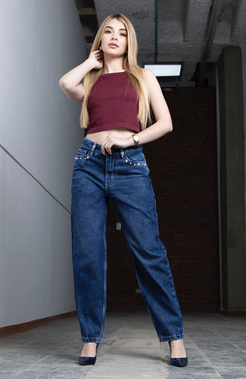 PANTALÓN ESTILO MOMFIT 1985-45
