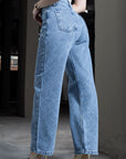 PANTALÓN AZUL CON PEDRERIA ESTILO RECTO STRAIGH 1987-7