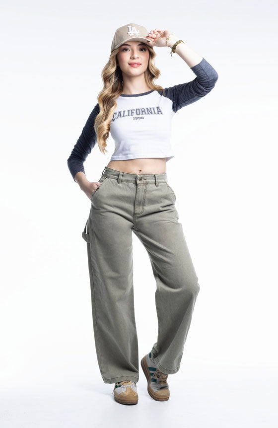 PANT ESTILO CARPINTERO VERDE 2082-59