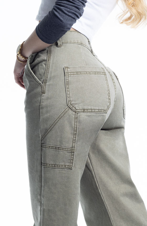PANT ESTILO CARPINTERO VERDE 2082-59