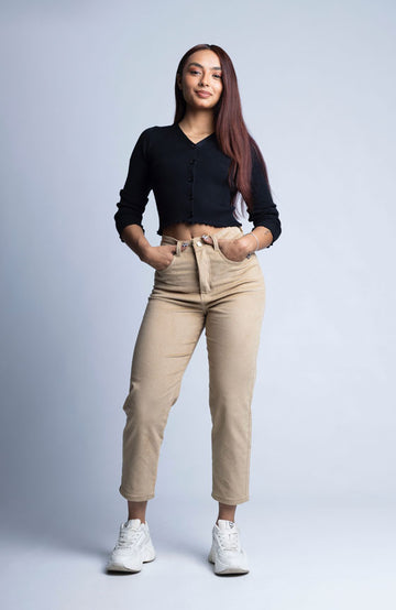 PANTALÓN PANA ESTILO MOM FIT 2125-13