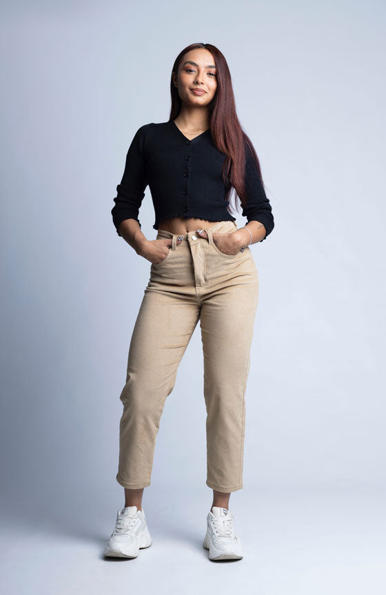 PANTALÓN PANA ESTILO MOM FIT 2125-13