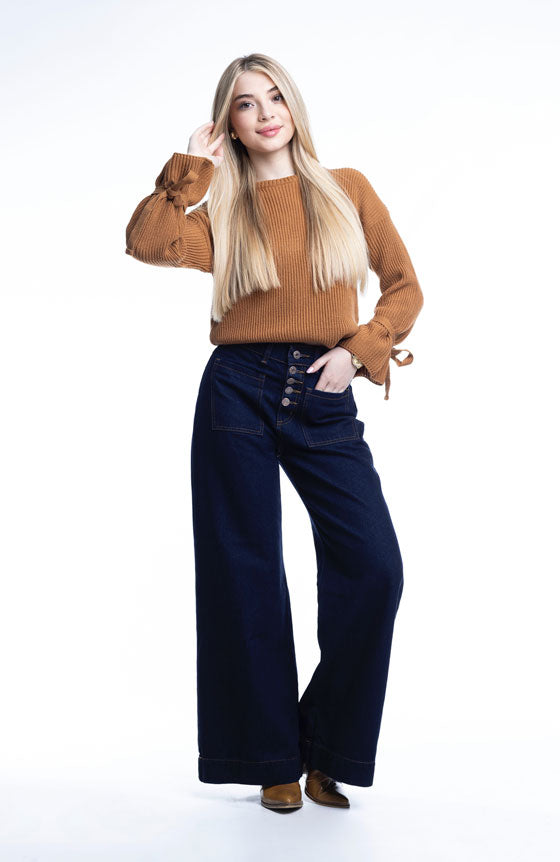 PANTALÓN ESTILO FLARE 2171-1 SIN CREMALLERA