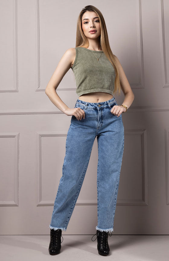 PANTALÓN ANIMAL PRINT ESTILO MOMFIT 2188-7