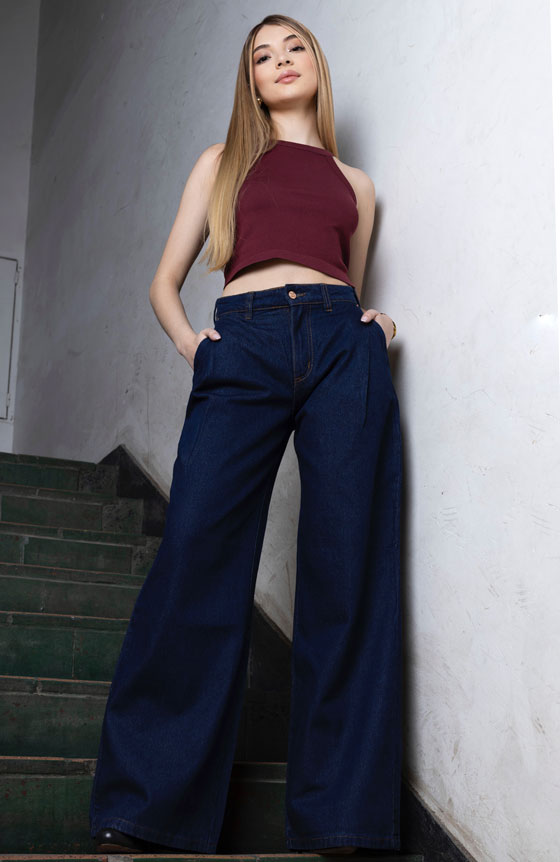 PANTALÓN CON PRENCE ESTILO PALAZZO 2218-2