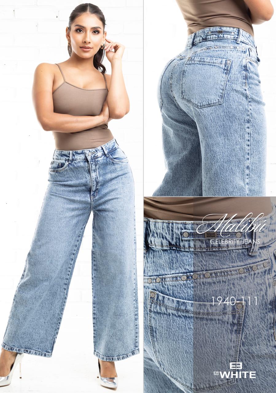 PANTALÓN ESTILO RECTO CON TACHES 1940-111